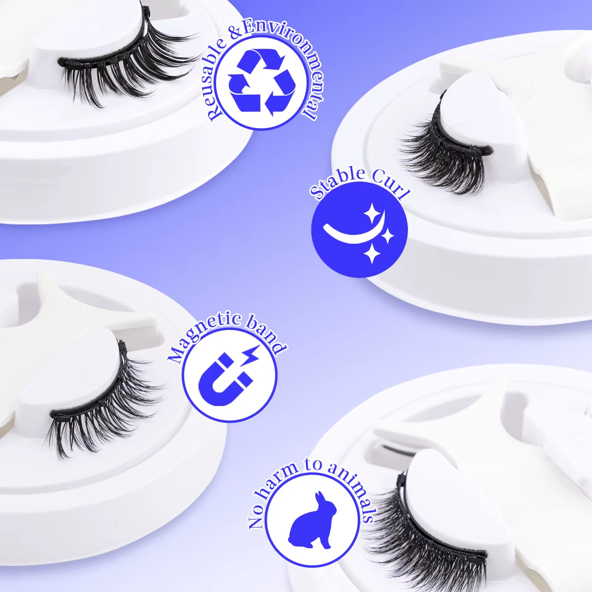 Reusable Magnetic False Eyelashes Tweezer Set Natural Mink Lash No Glue Needed Lashes Magnetic Lashes Makeup Tool